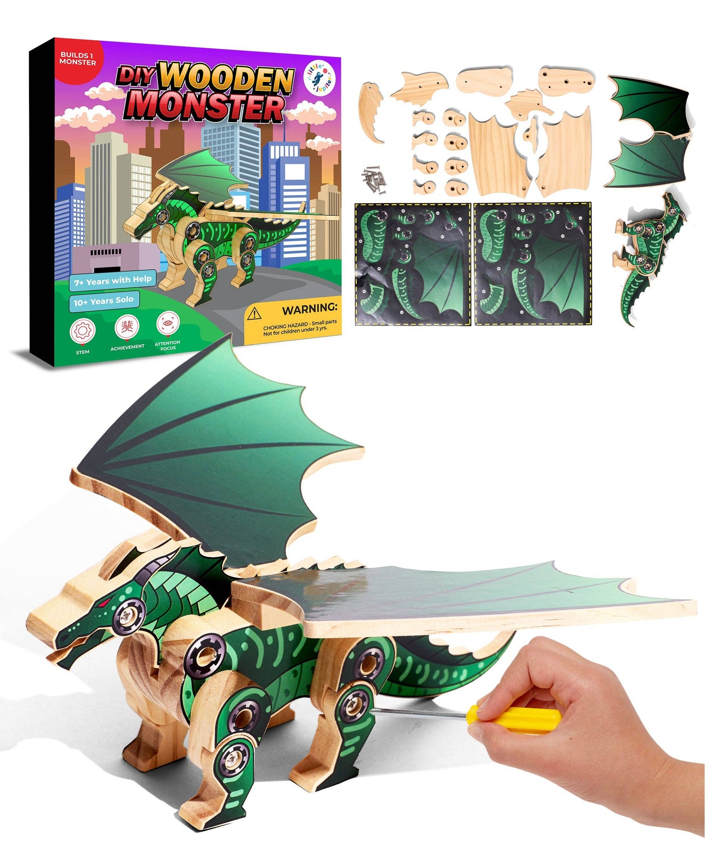 Wooden Dragon Monster in Green