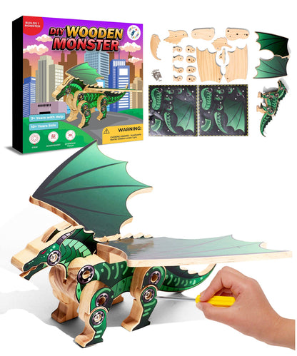 Wooden Dragon Monster in Green