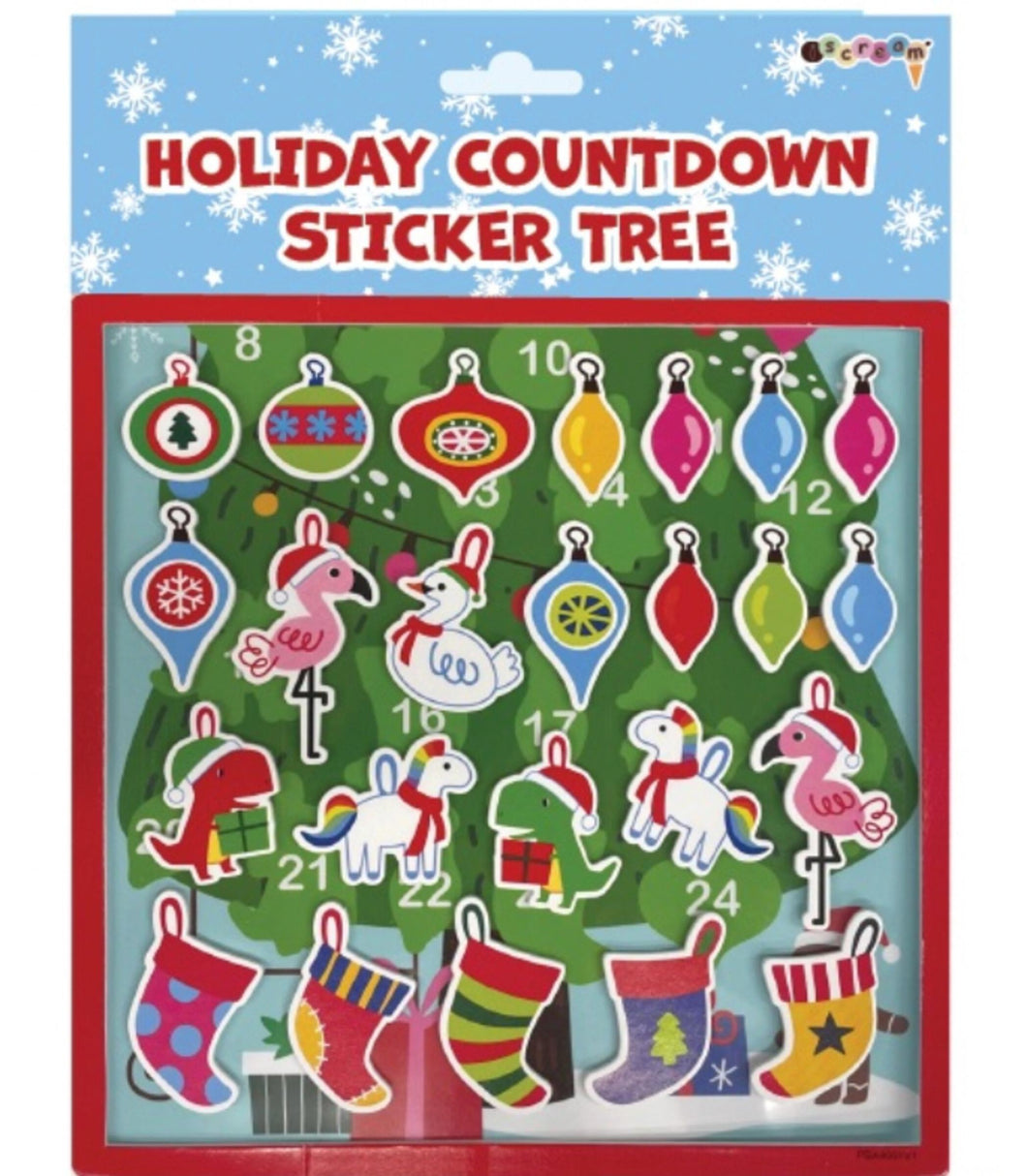 Holiday Countdown Sticker Tree