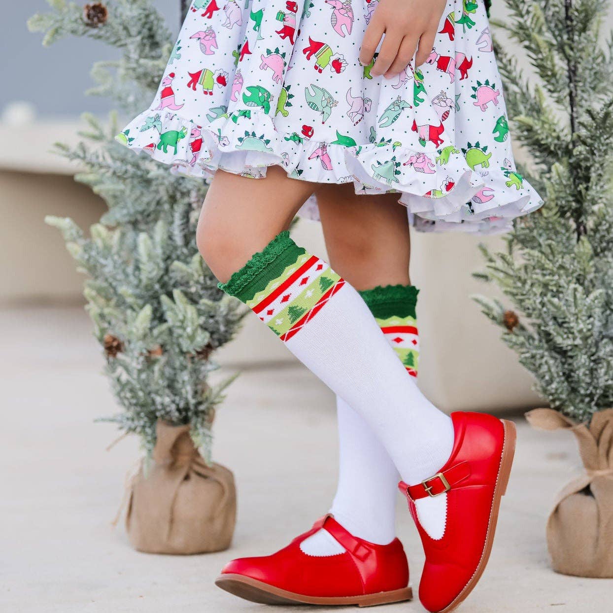 Merry & Bright Knee High's/3-Pack