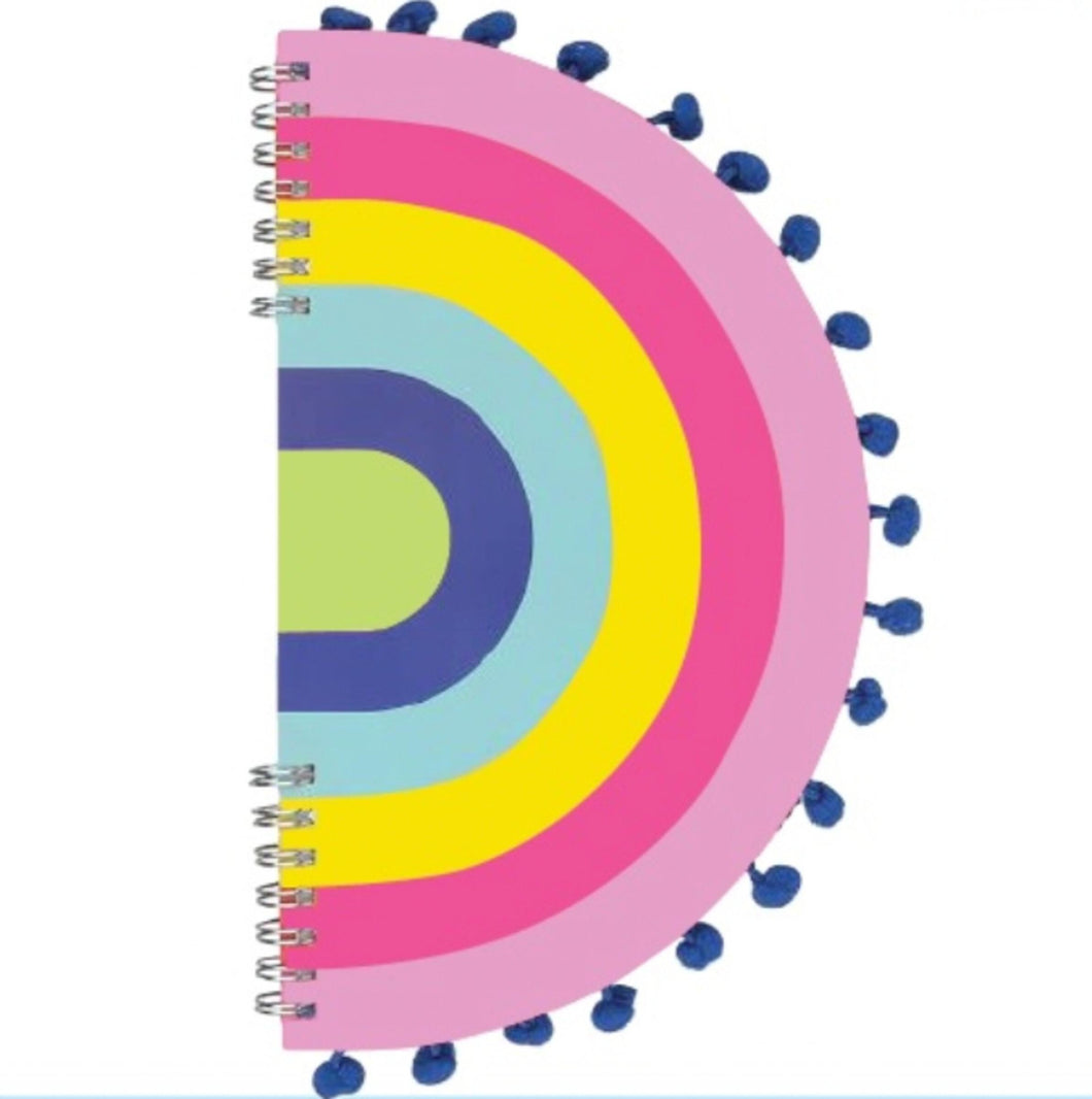 Rainbow Pom Pom Notebook