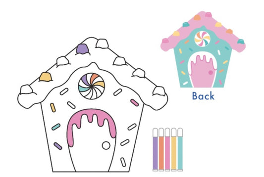 Gingerbread House Color-Me-Plush