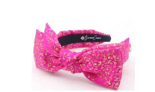 Pink & Gold Side Bow Headband