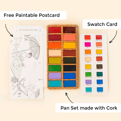 Set of 16 Watercolors