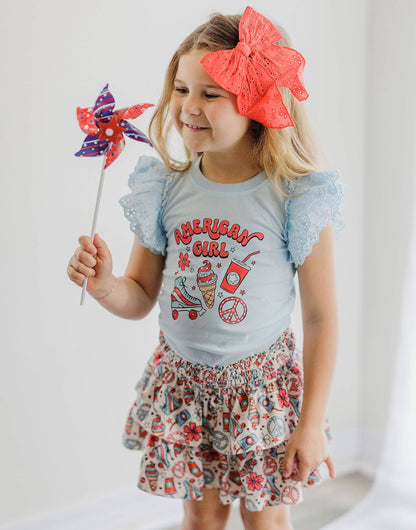 Vintage Eyelet American Girl Tee