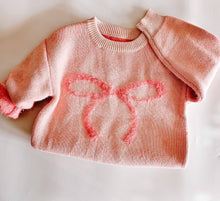 Load image into Gallery viewer, Fuzzy bow sweater
