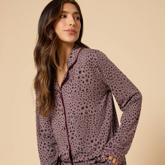 Sleep Soft Aria Slim Notch Collar PJ Set