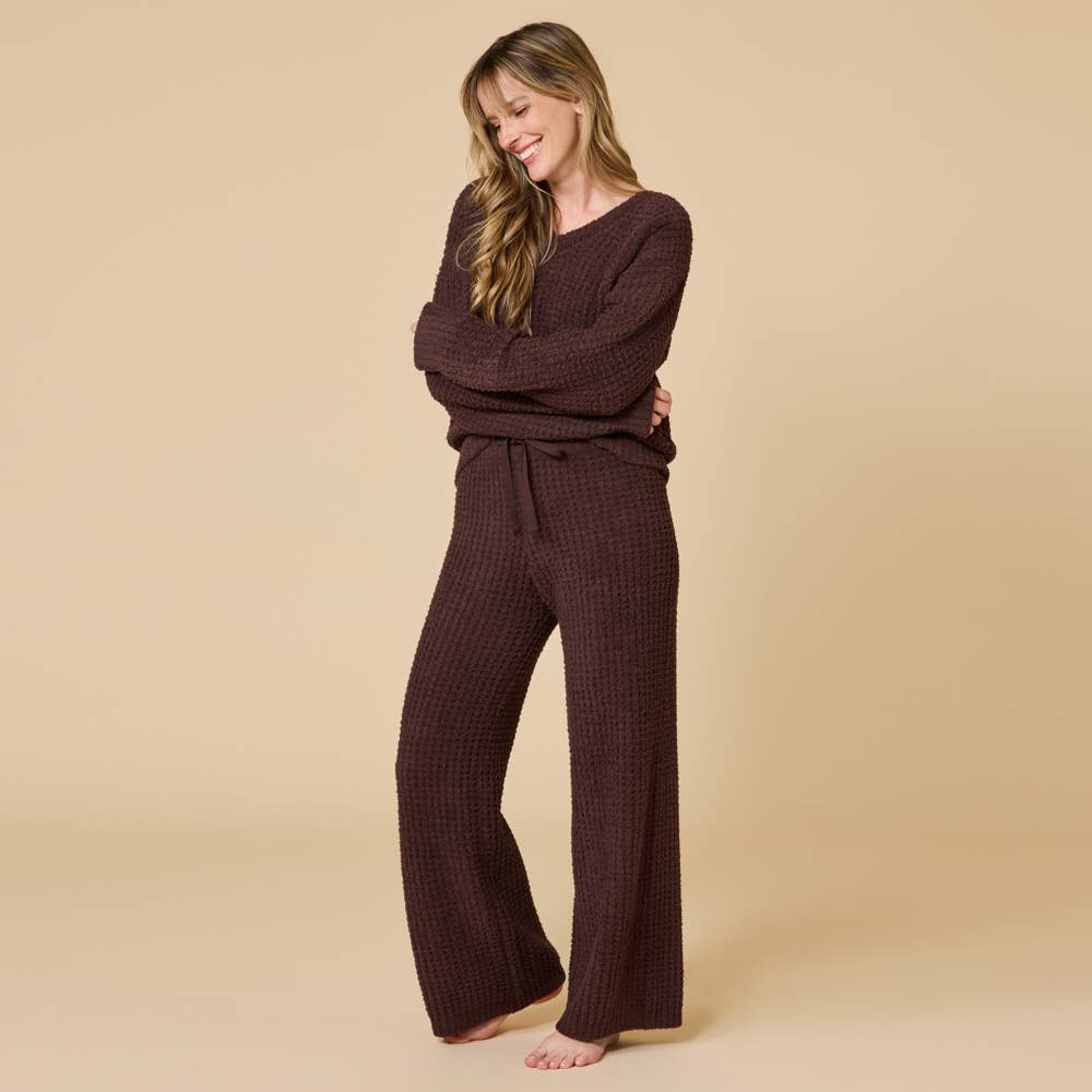 Marshmallow Waffle V-Neck Lounge Set