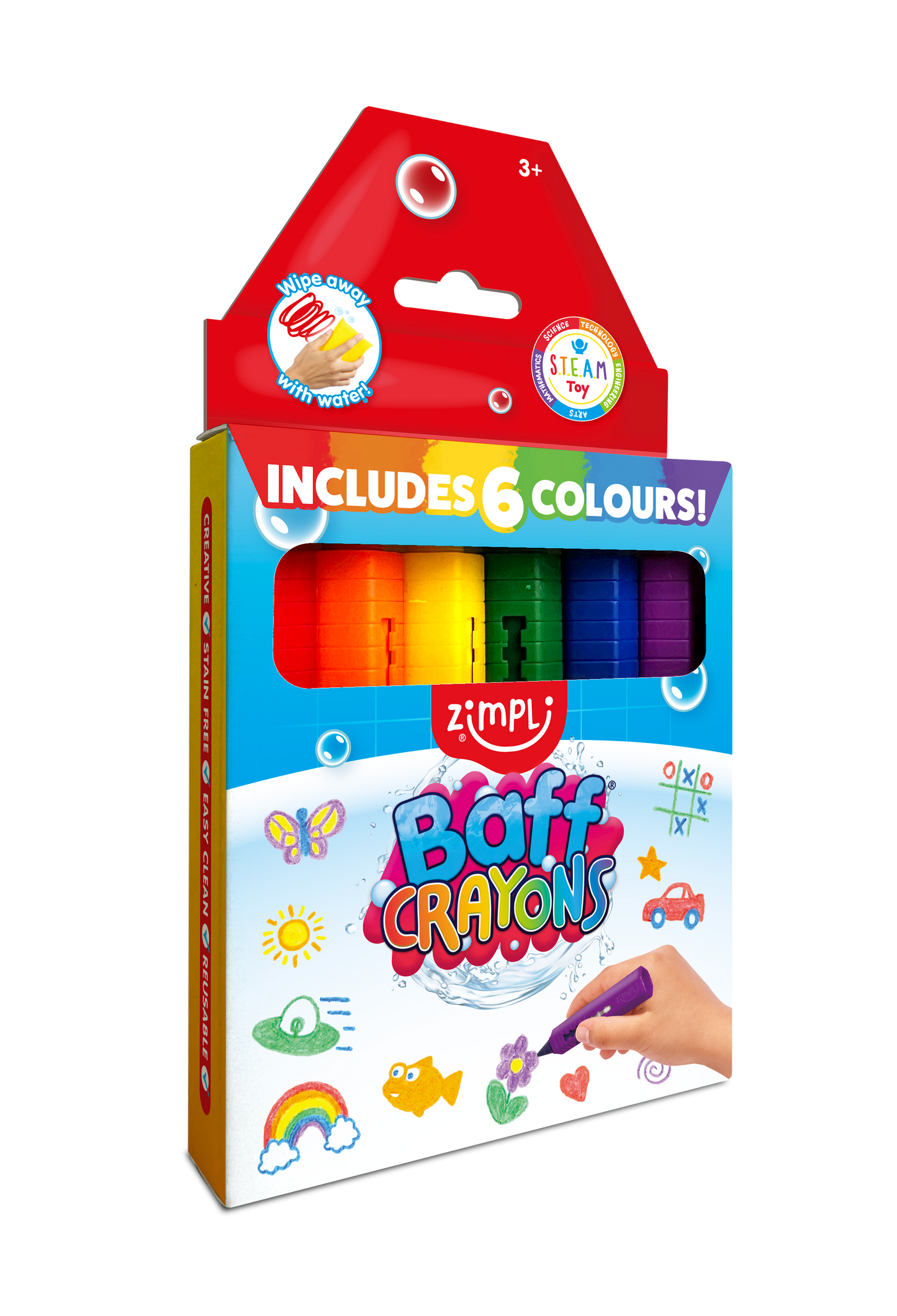 Baff Crayons 6 Pack Toy