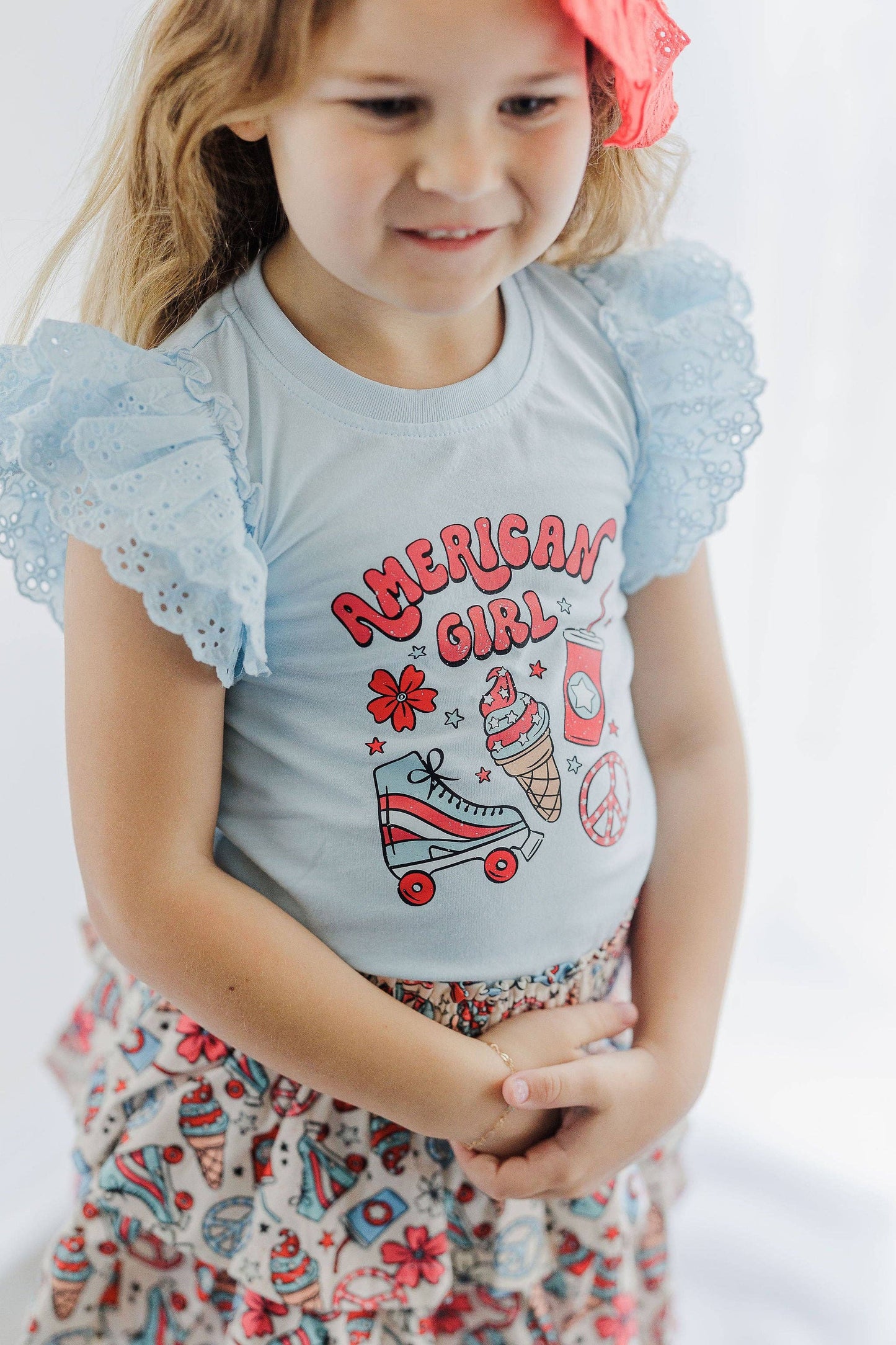 Vintage Eyelet American Girl Tee