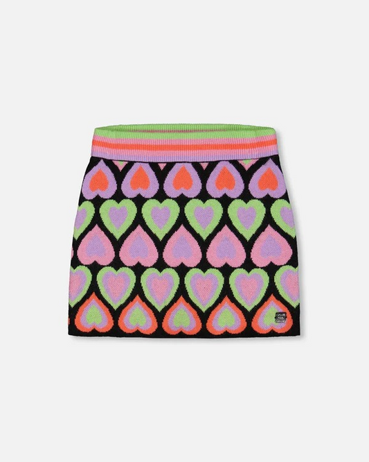 Jacquard Hearts Skirt