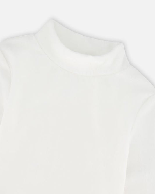 Brushed Rib Mock Neck Top