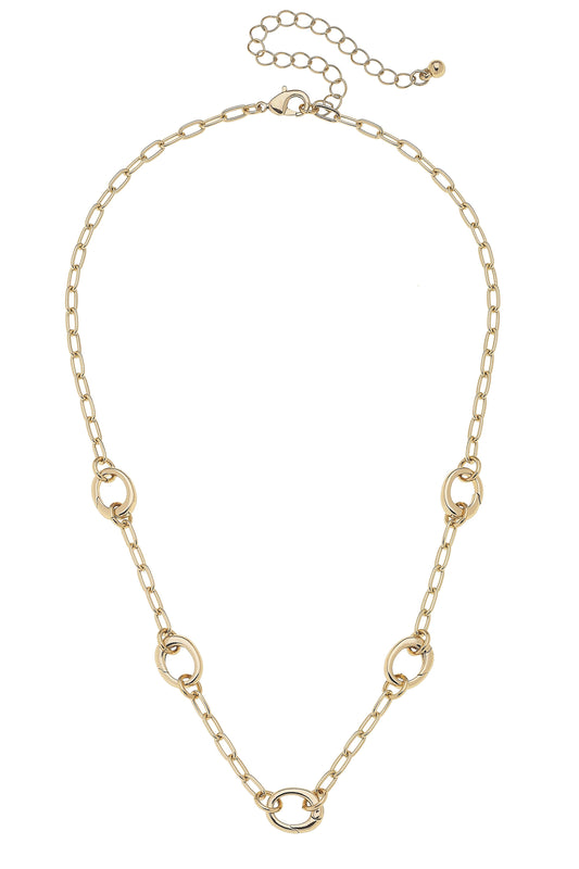 Sierra Dainty Charm Collector Necklace in Gold