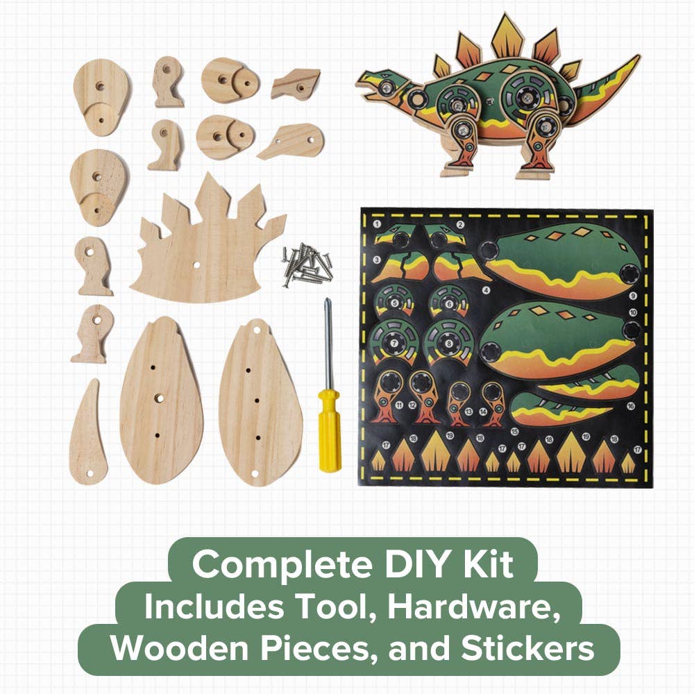 Wooden Stegosaurus Kit