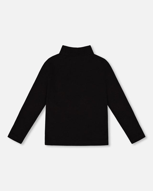 Brushed Rib Mock Neck Top