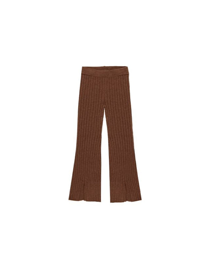Flare Knit Pant-Brown