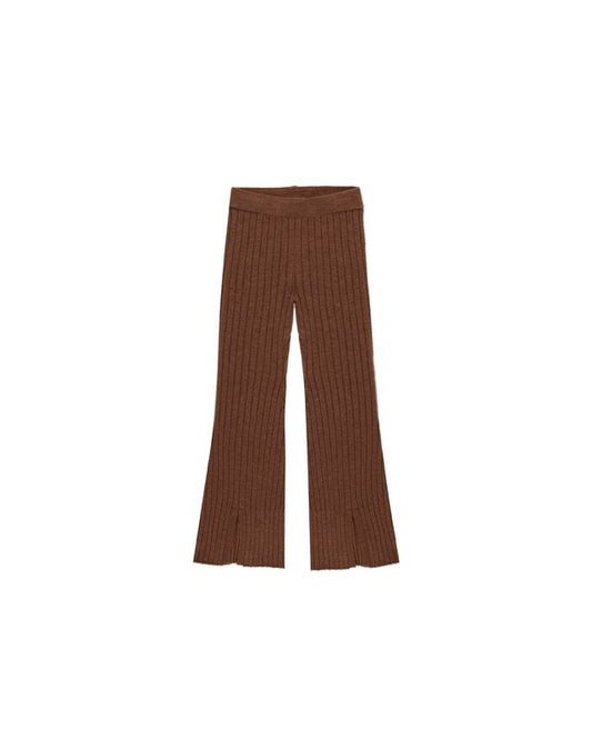 Flare Knit Pant-Brown