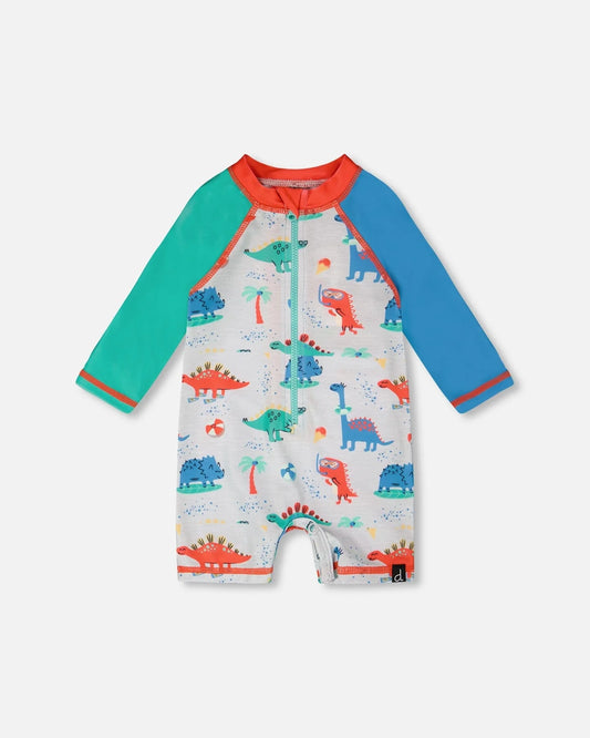 Baby Dinosaur Long Sleeve Rash Guard Suit