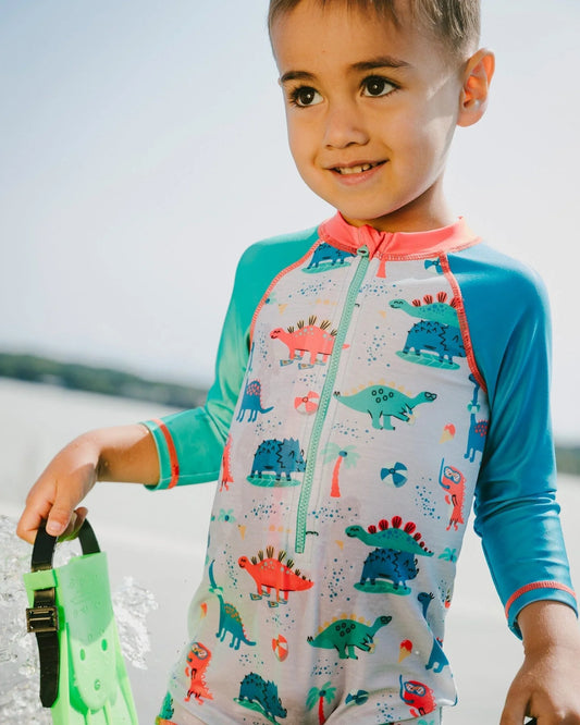 Baby Dinosaur Long Sleeve Rash Guard Suit