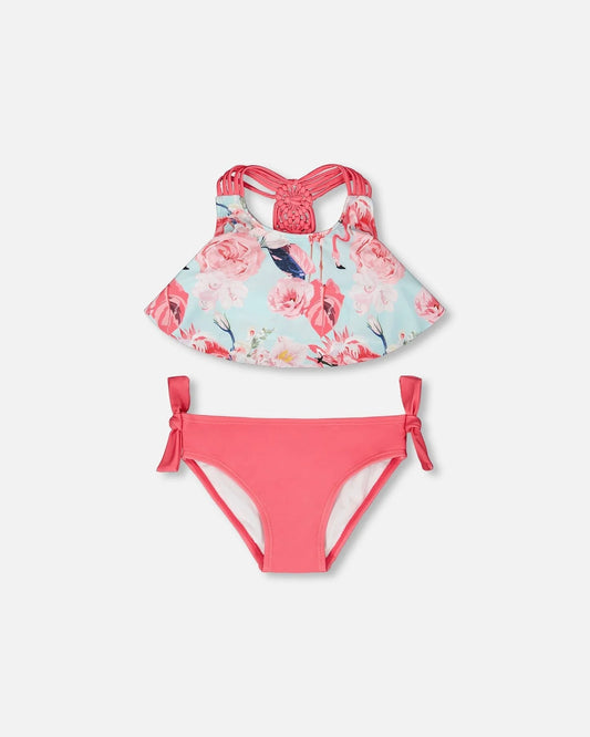 Blue Flamingo 2 Piece Swimsuit