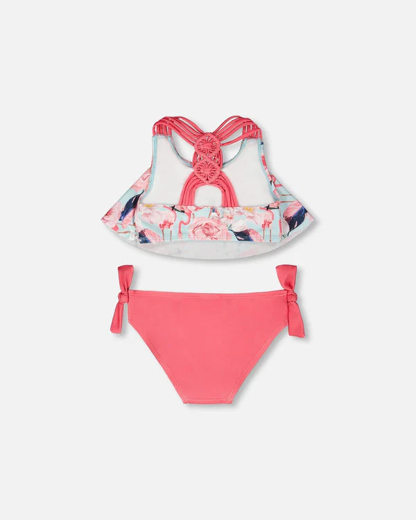 Blue Flamingo 2 Piece Swimsuit