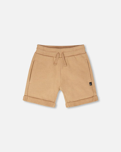 French Terry Shorts-Tan