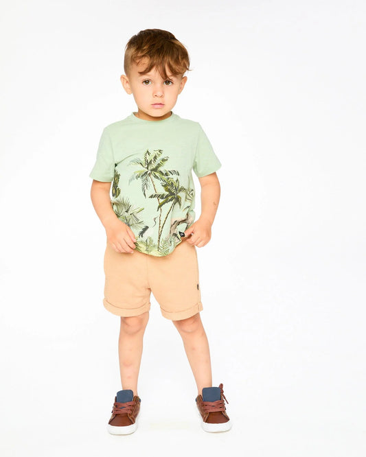 French Terry Shorts-Tan