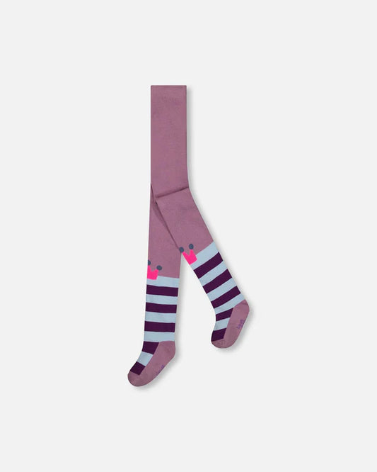 Blue/Burg stripe Tights