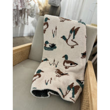 Load image into Gallery viewer, “Ducks all Over” Chenille Blanket
