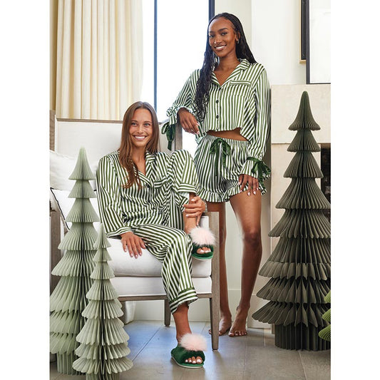 Green Stripe Long Sleeve PJ Set