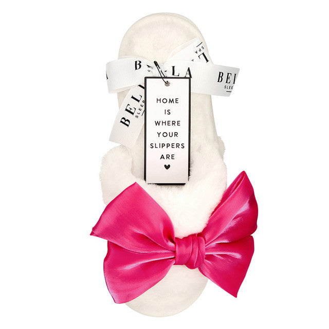 Hot Pink Bow Slippers
