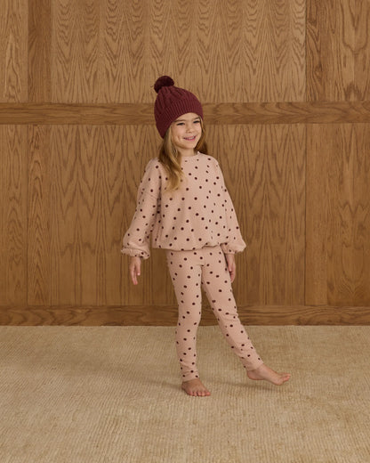 Polka Dot Spongy Knit Set