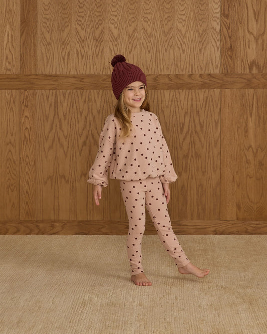 Polka Dot Spongy Knit Set