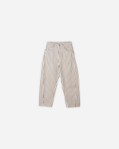 Burgundy Pinstripe Barrell Pant