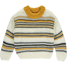 Load image into Gallery viewer, Diana Sweater Gold/Cream Stripe
