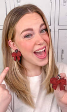 Load image into Gallery viewer, Red Bow Earrings
