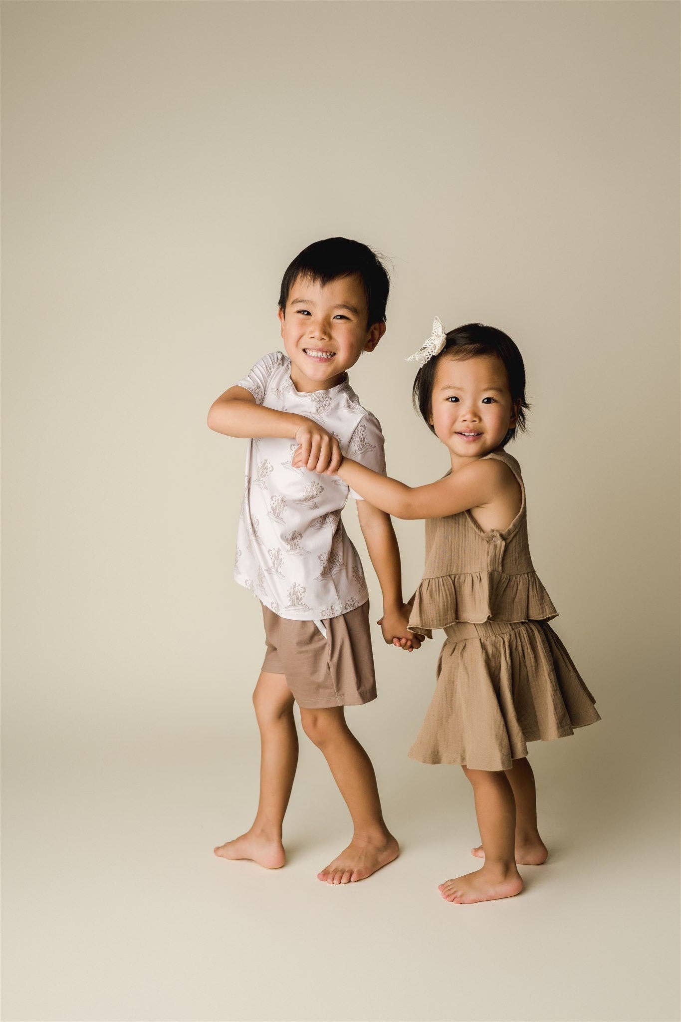 Mocha Smocked Shell Set