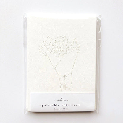Love sweet love paintable watercolor notecard set