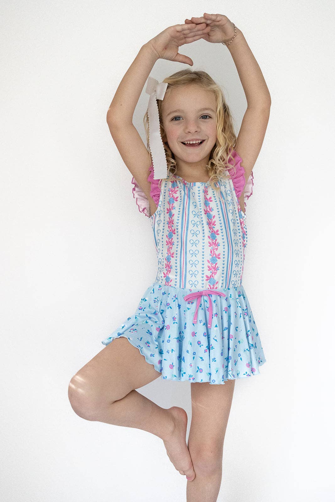 Rosé Ribbon Luxe Leotard