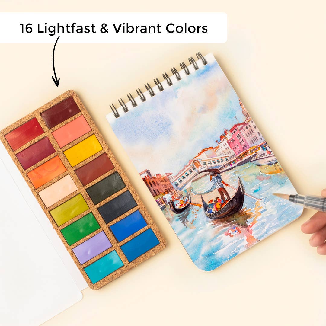 Set of 16 Watercolors