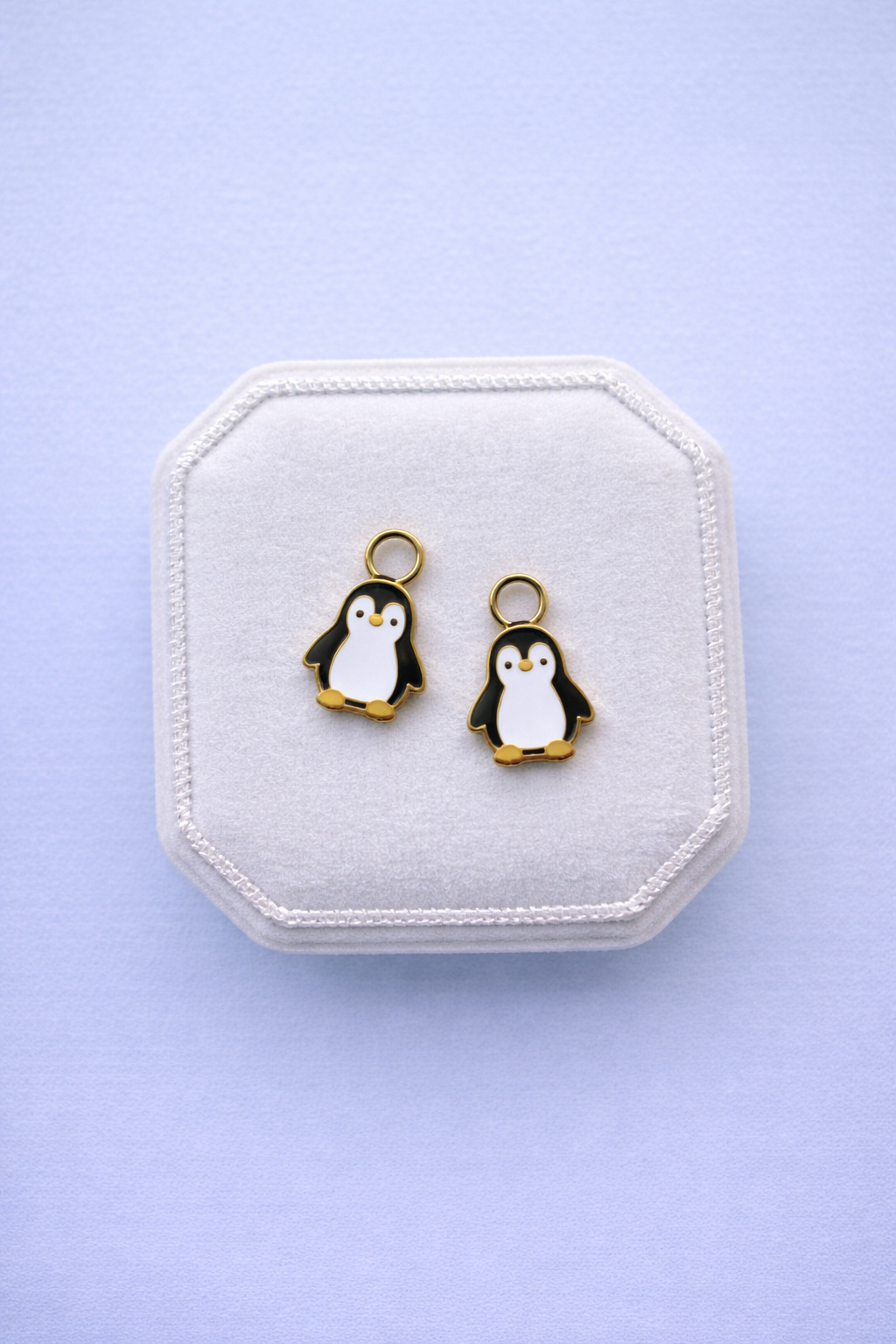 Desert Peach - Penguin Huggie Charms