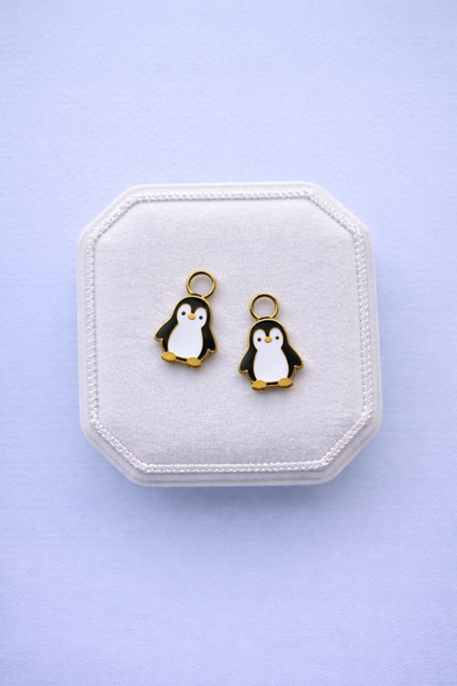 Desert Peach - Penguin Huggie Charms