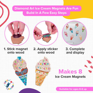 Ice Cream Diamond Magnets