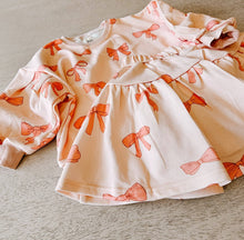 Load image into Gallery viewer, Pink Bow French Terry Skort Set
