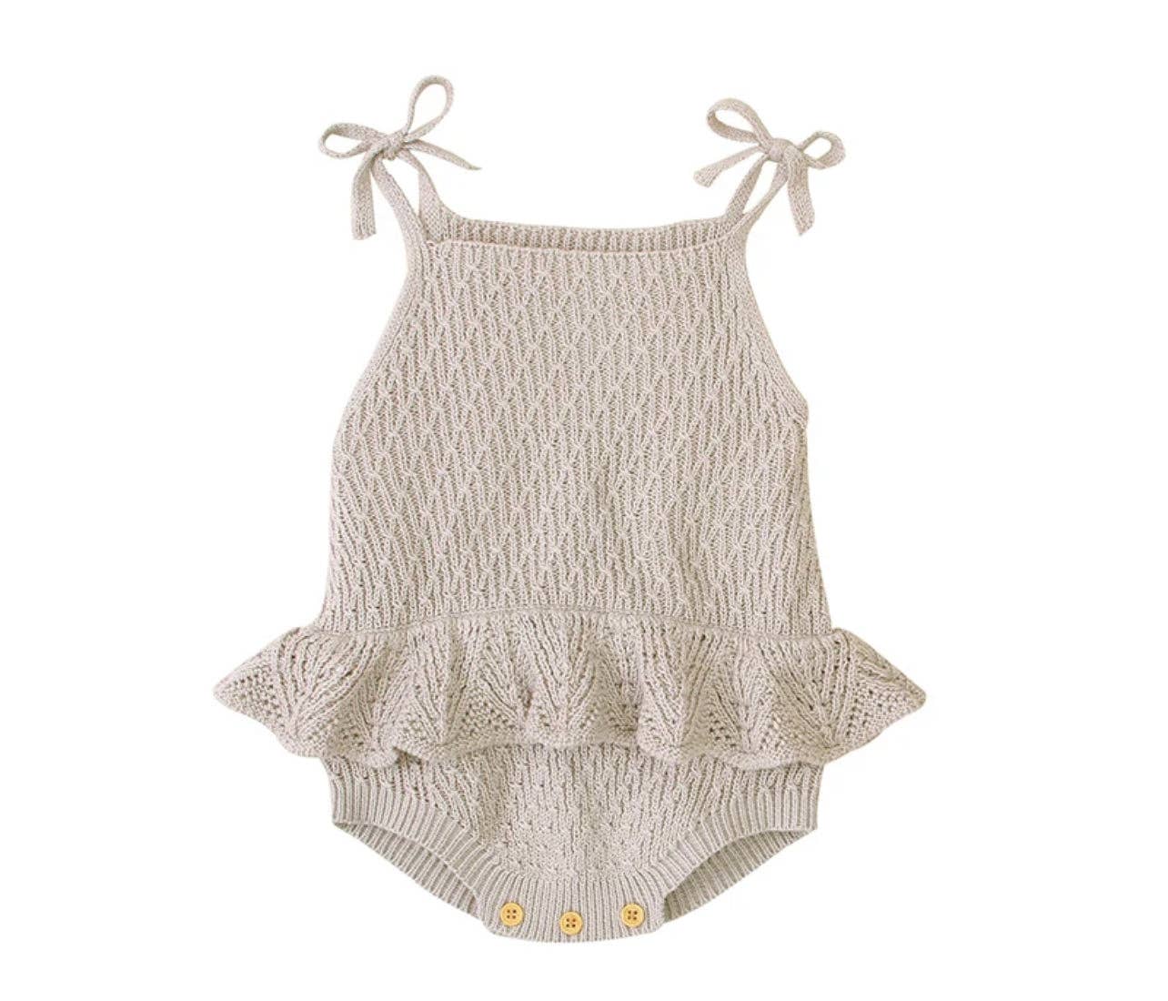 Knitted Brown Spring Romper