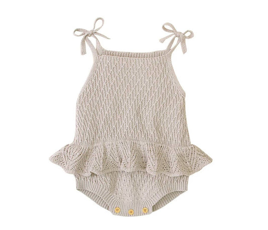 Knitted Brown Spring Romper