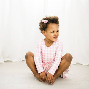 Blush Gingham Dance Leotard