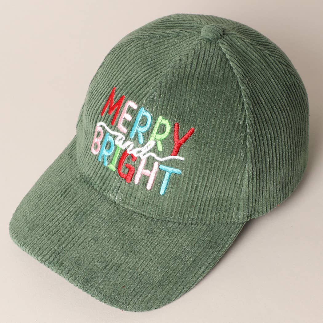 Merry/Bright Corduroy Cap