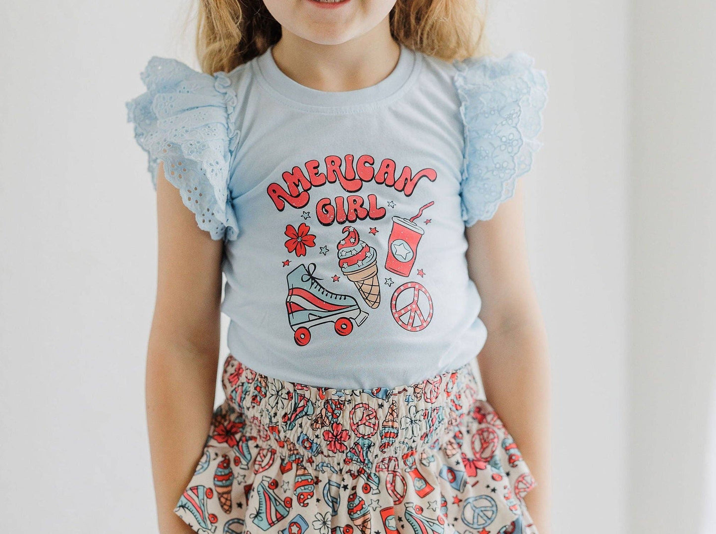 Vintage Eyelet American Girl Tee