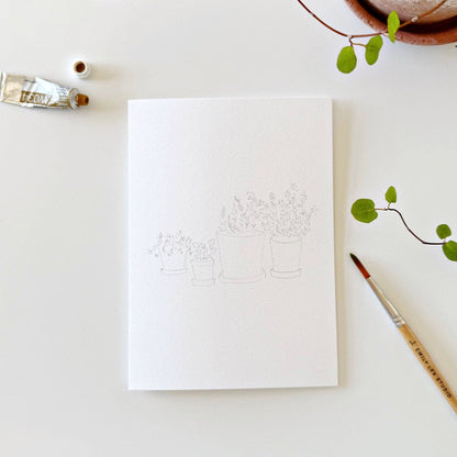 Plants paintable notecards